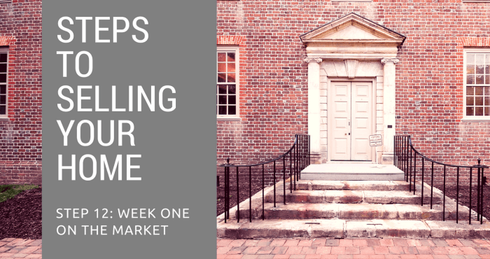 Step 12 to Selling Your Northern Virginia Home - Week One on the Market