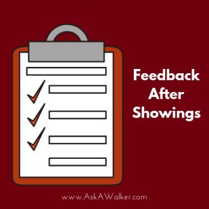 showing feedback
