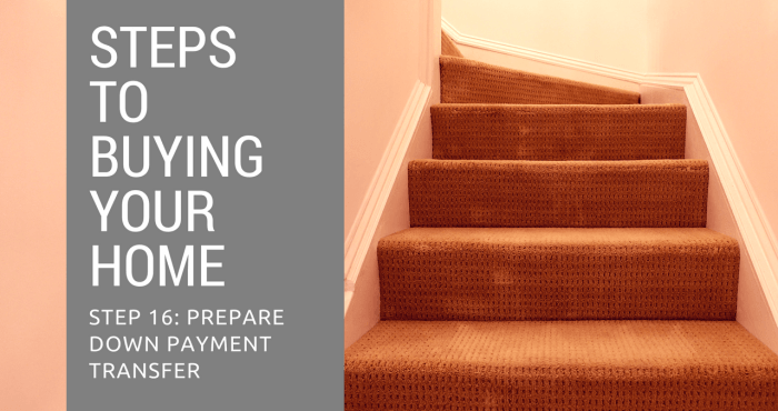 Step 16 to Buying Your Home – Prepare Down Payment Transfer